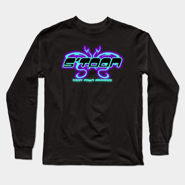 Neon Butterfly Fusion Stoon Toon Town yxe Apparel Exclusive Long Sleeve T-Shirt by Stooned in Stoon